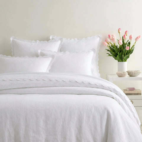 Airlie Embroidered  Sham | White