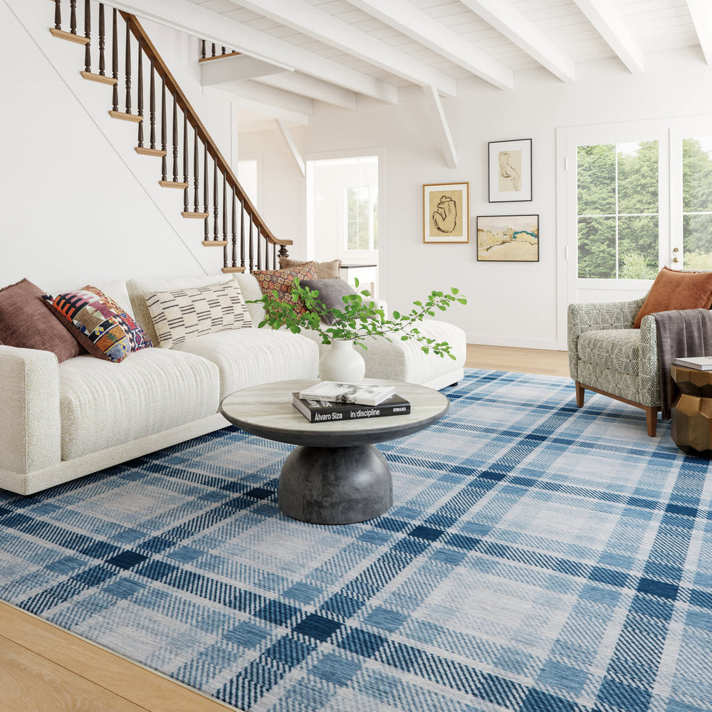 Ombre Machine Washable Rug | Blue