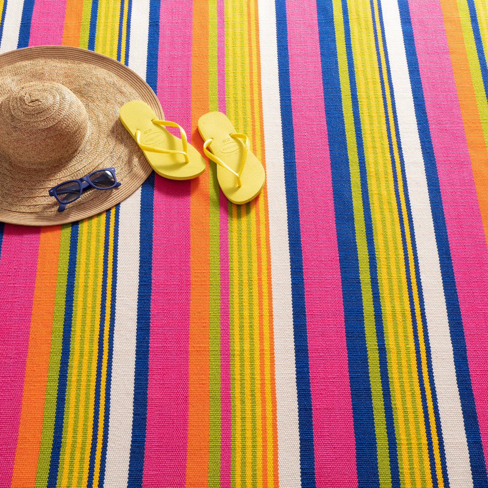 Sunny Stripe Handwoven Indoor/Outdoor Rug | Multi