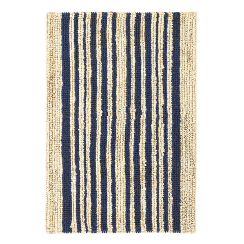Calder Stripe Handwoven Jute Rug | Navy