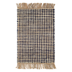 Kuba Handwoven Jute Rug | Black