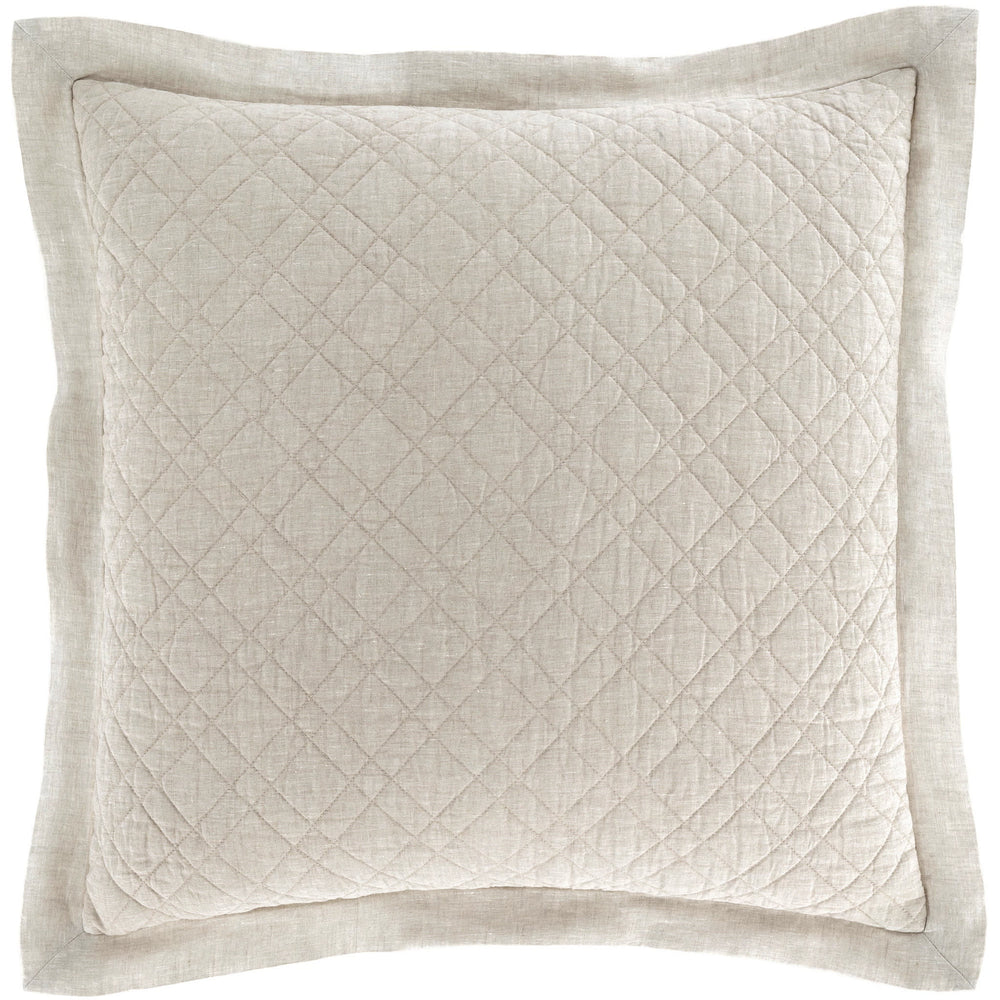 Washed Linen Quilted Sham | Natural