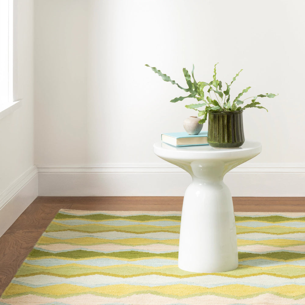 Safety Net Handwoven Wool Rug | Green