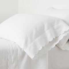 Airlie Embroidered Sheet Set | White