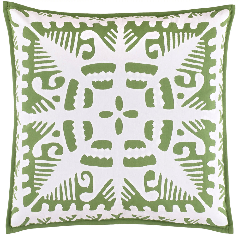 Knight Wood Cutwork Sham | Olive