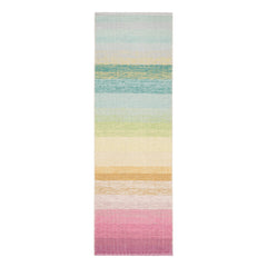 Watercolor Horizon Handwoven Cotton Rug | Multi