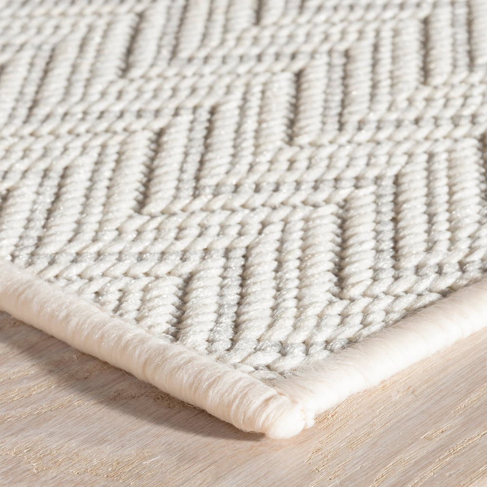 Happy Chevron Woven Indoor/Outdoor Custom Rug | Platinum