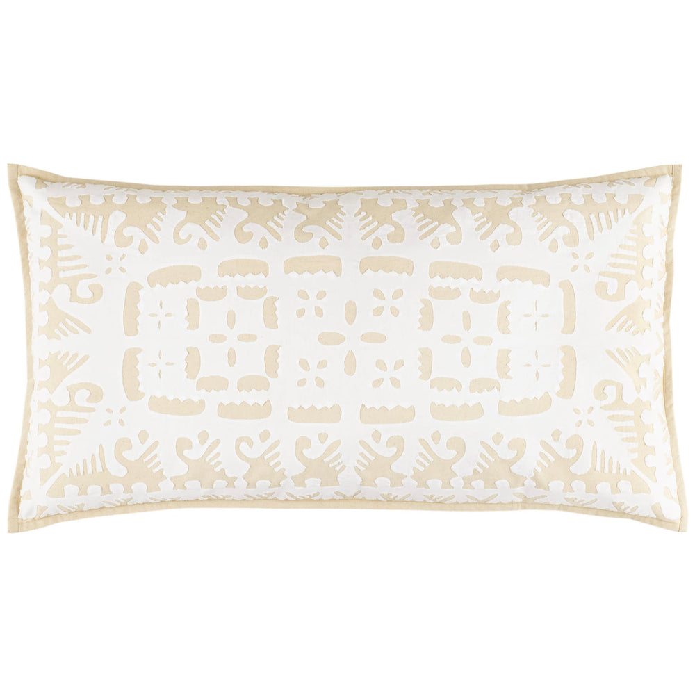 Knight Wood Cutwork Sham | Natural