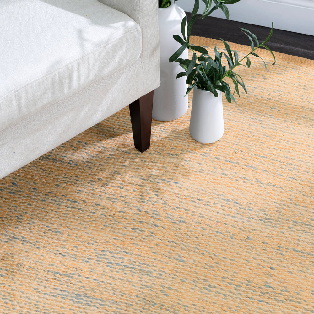 Mixed Stripe Handwoven Jute Rug | Multi