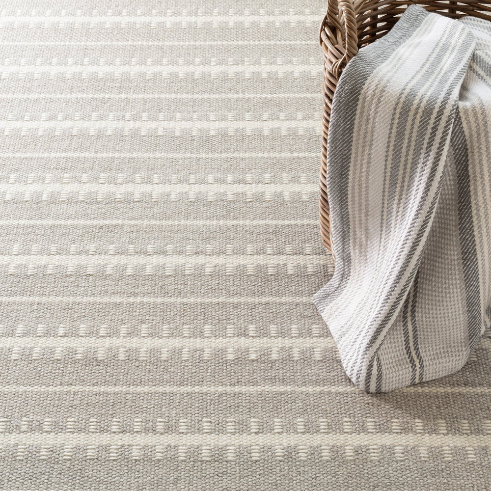 Tailor Stripe Woven Wool Custom Rug | Platinum