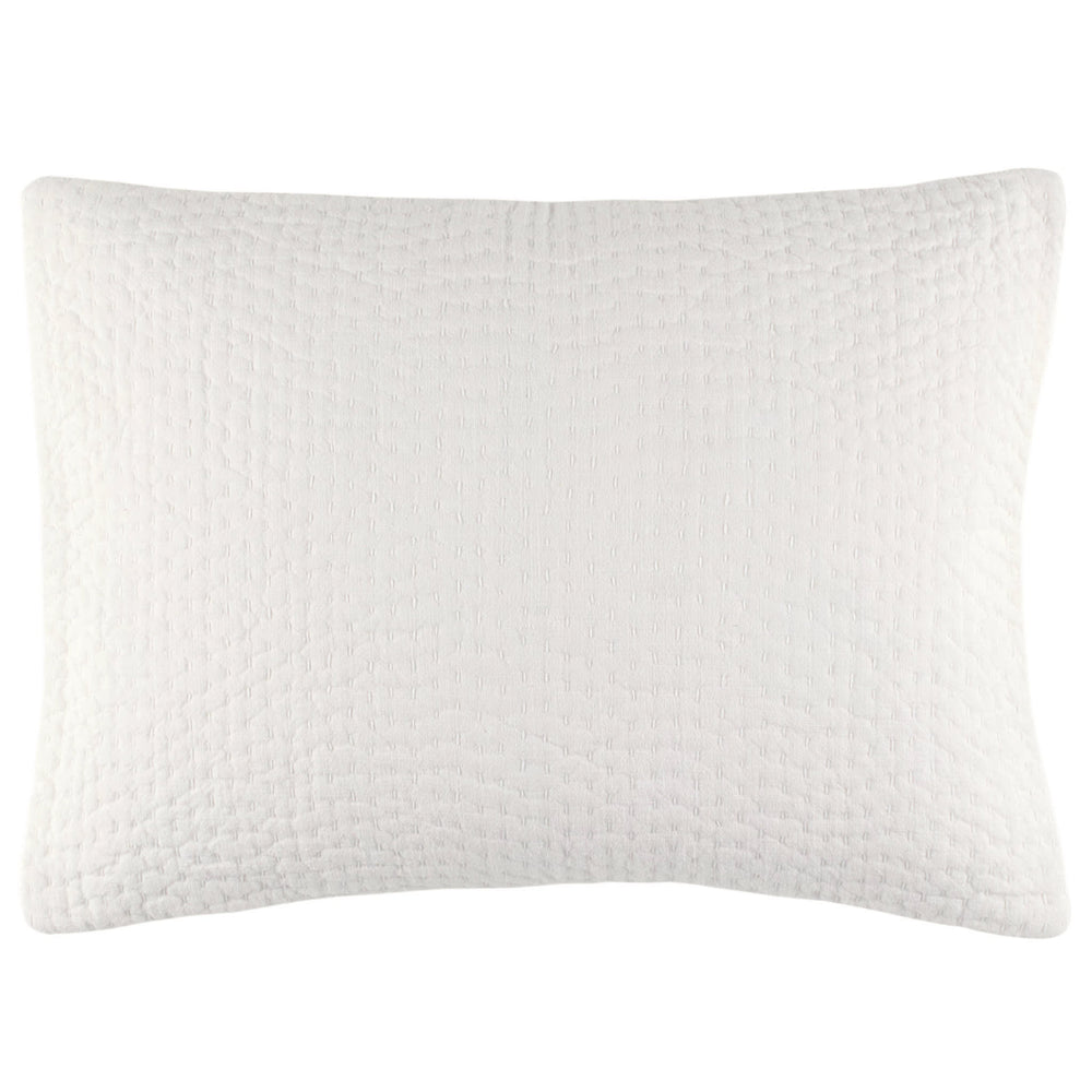Seychelles quilted sham | Dove White