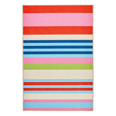 Beach Stripe Machine Washable Rug | Multi