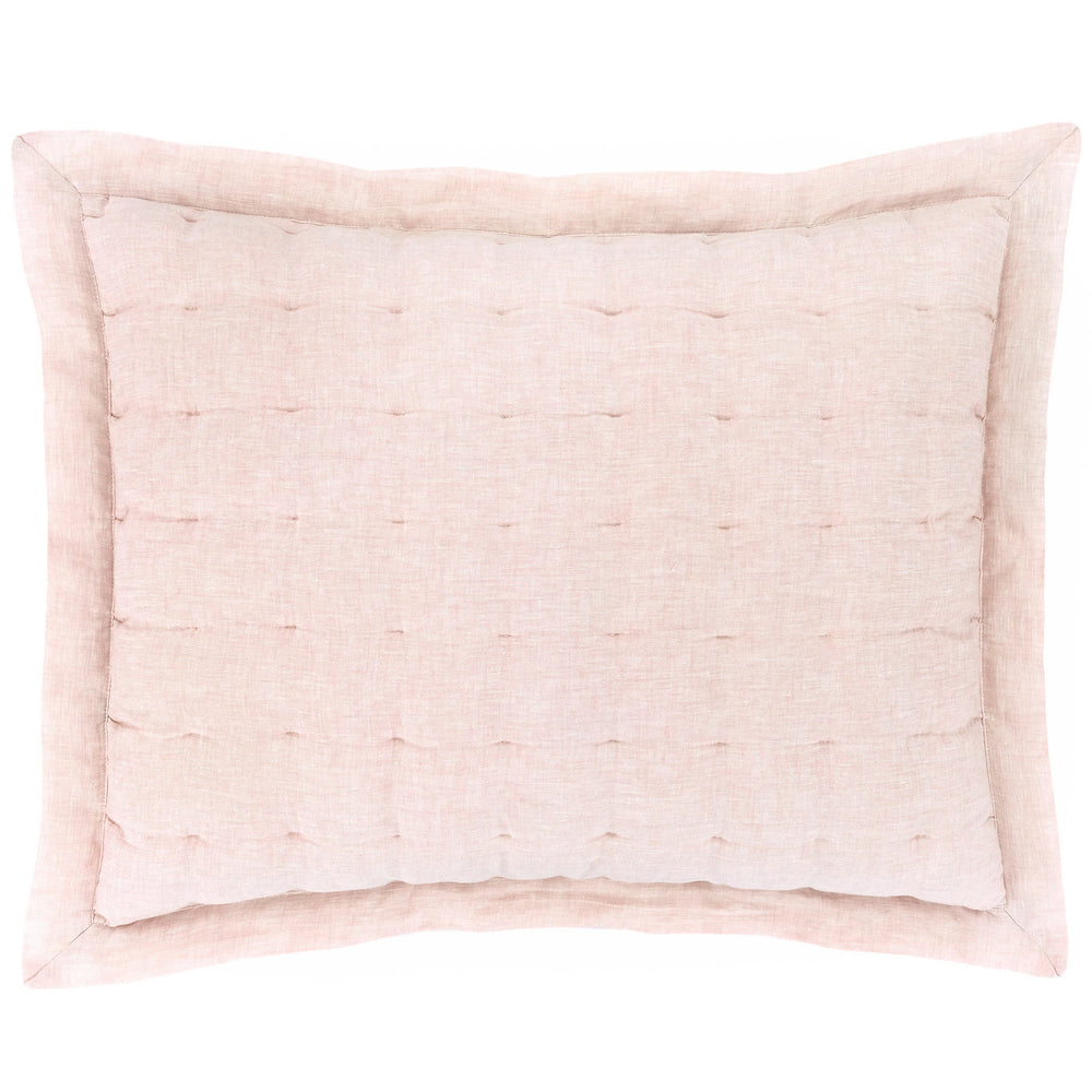Lush Linen Puff Sham | Slipper Pink