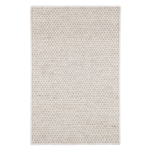 Honeycomb Handwoven Wool Custom Rug | Ivory/Grey