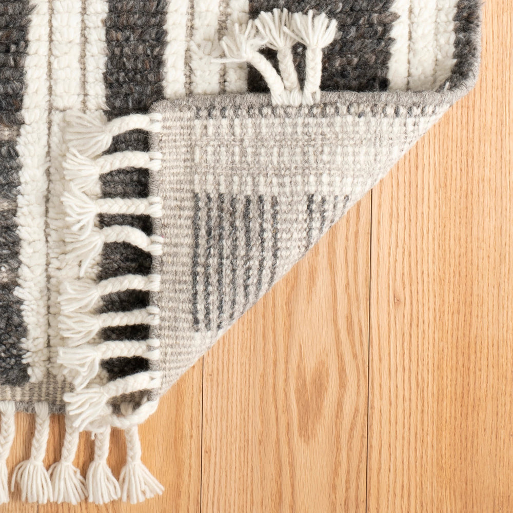 Tory Hand Knotted Wool Rug | Grey/Ivory