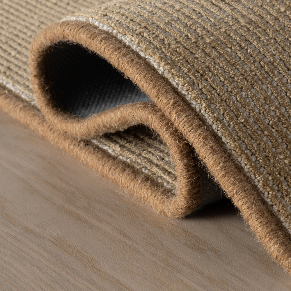 Delphine Textured Indoor/Outdoor Custom Rug | Ochre