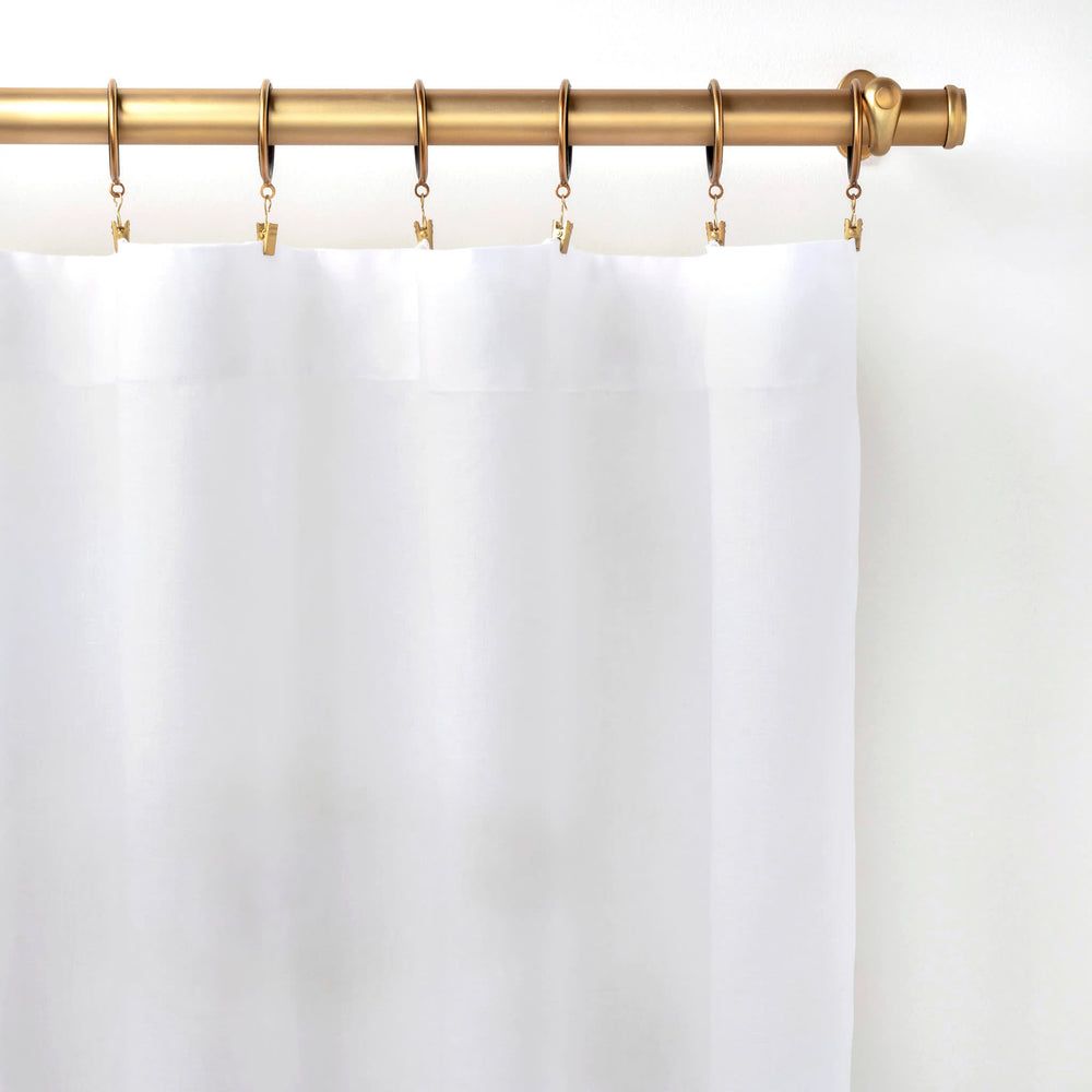 Lush Linen Curtain Panel | White
