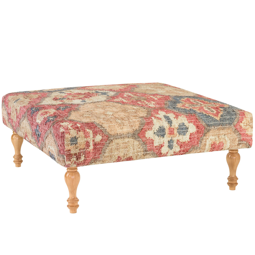 Pali Custom Rug Ottoman | Multi