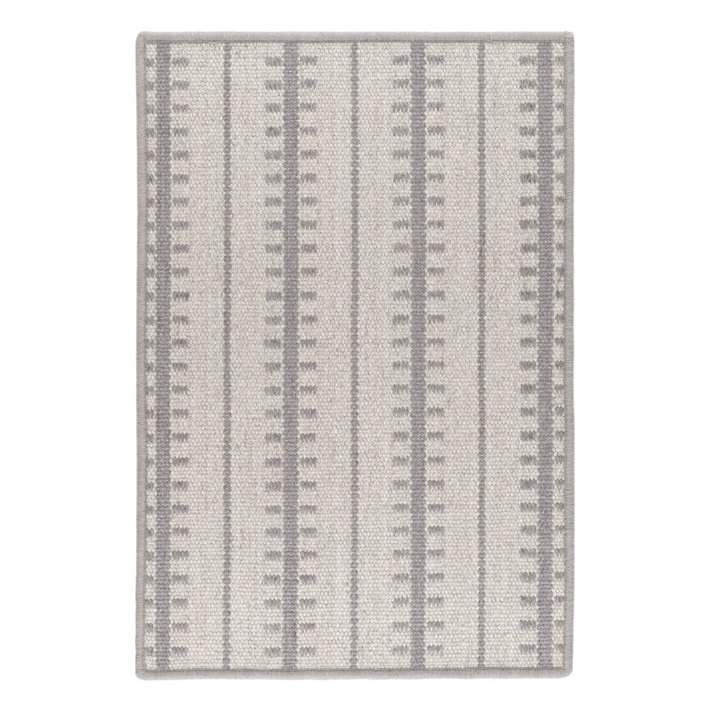 Tailor Stripe Woven Wool Custom Rug | Charcoal