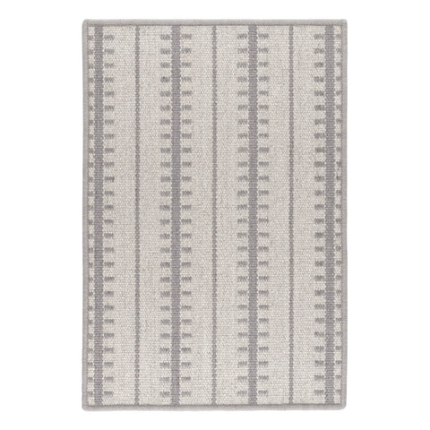 Tailor Stripe Woven Wool Custom Rug | Charcoal