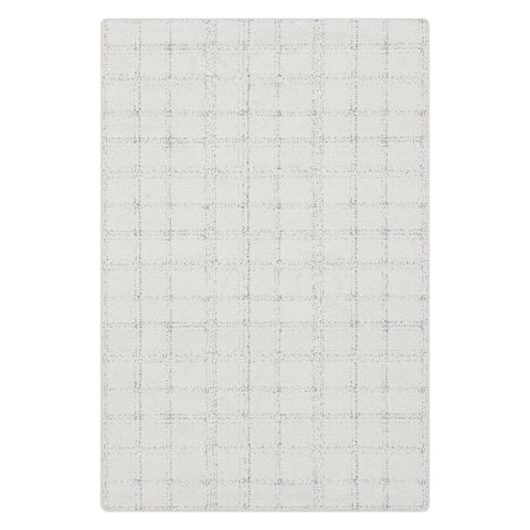Lark Plaid Custom Rug | Light Grey
