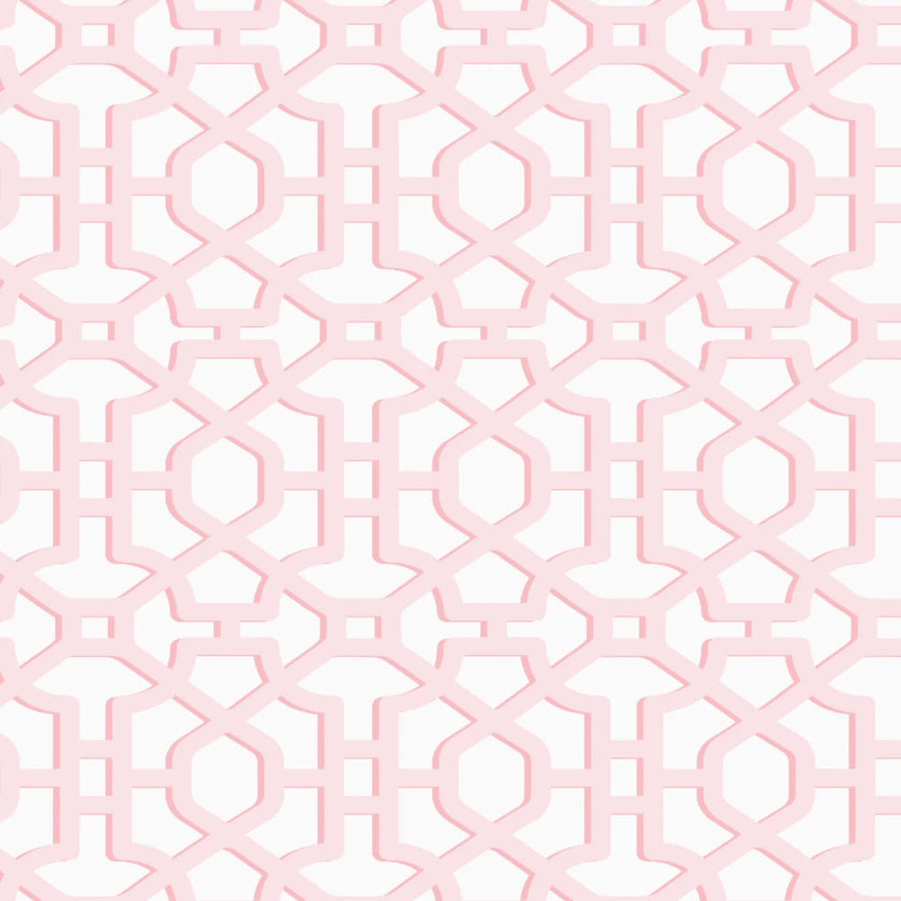 Chinois Lattice Wallpaper Swatch | Pink