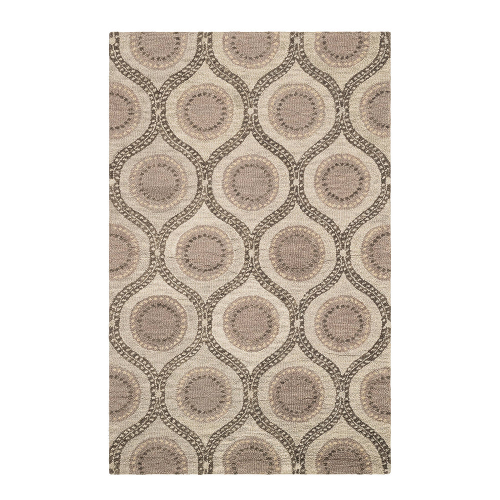 Medallion Hand Tufted Wool Rug | Grey