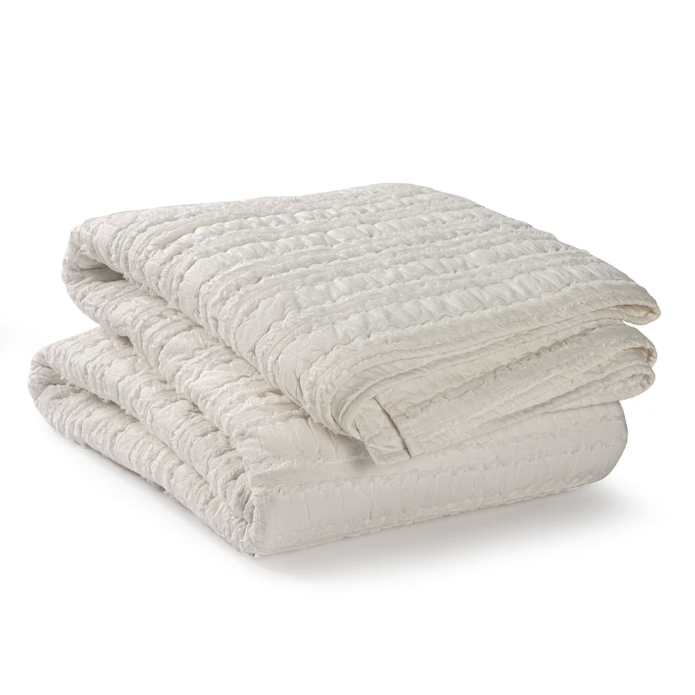 Lettie Voile Quilt | Dove White