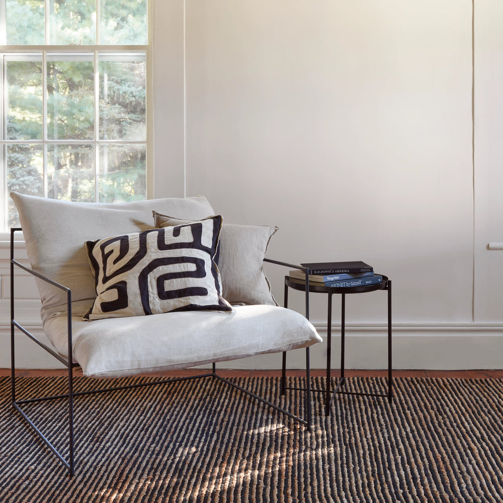 Twiggy Handwoven Wooljute Rug | Black