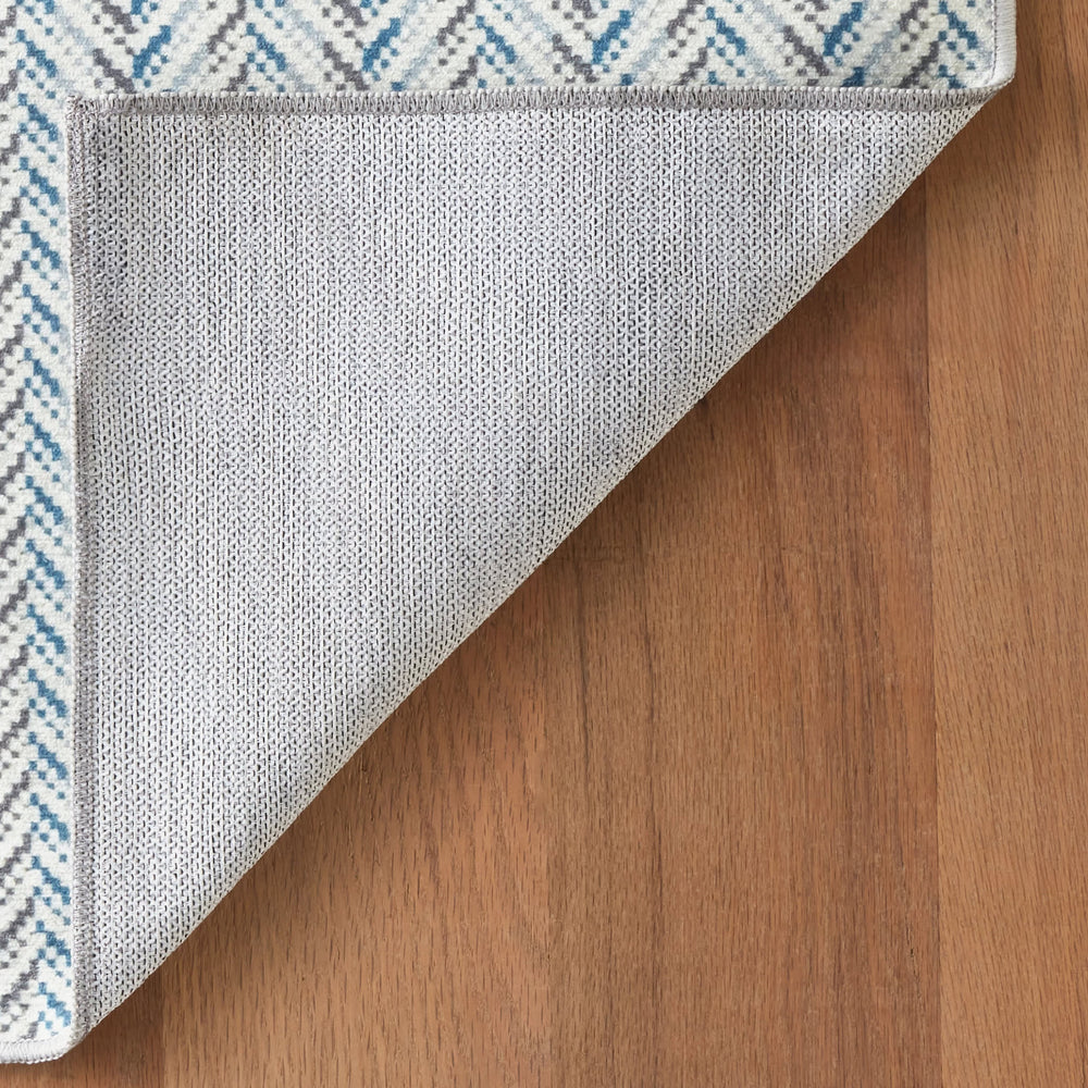 Lowell Machine Washable Rug | Blue