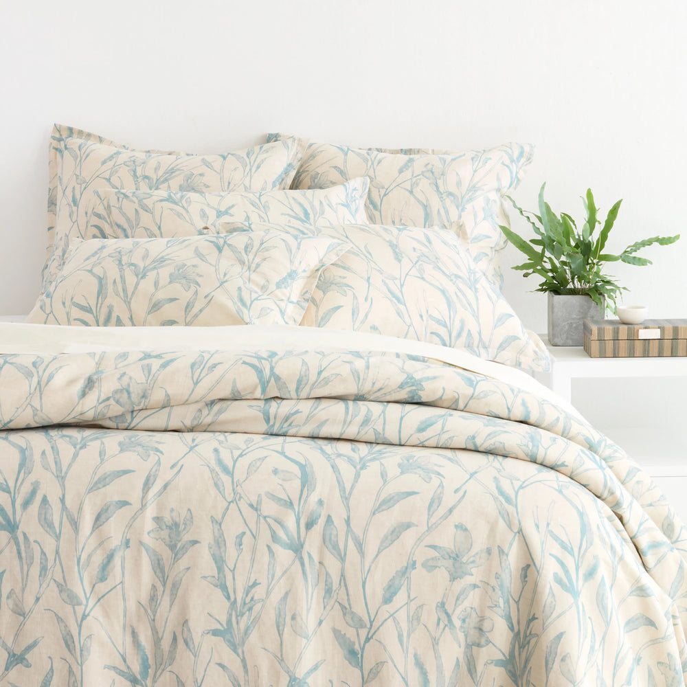 Margot Linen Duvet Cover | Pewter Blue