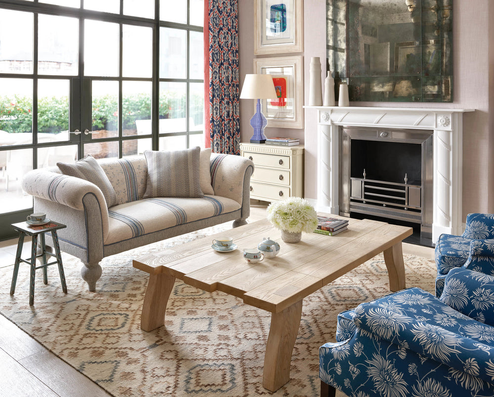 Jelly Roll Handwoven Wool Rug | Sky