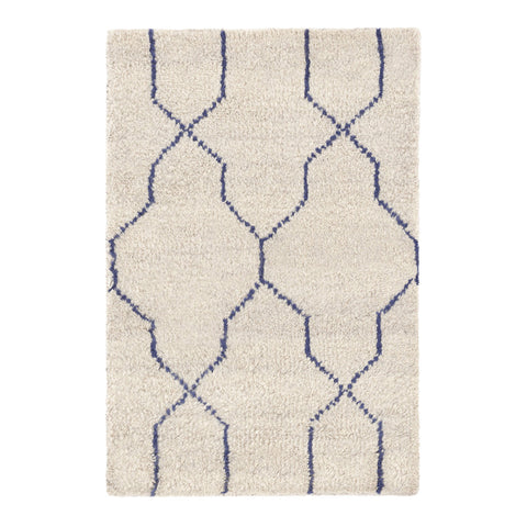 Massena Hand Knotted Wool Rug | Blue