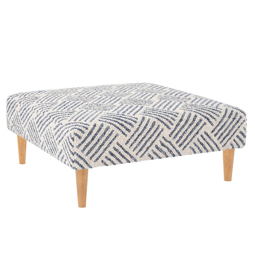 Layers Rug Ottoman | Indigo