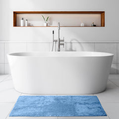 Reversible Solid Bath Rug | Blue
