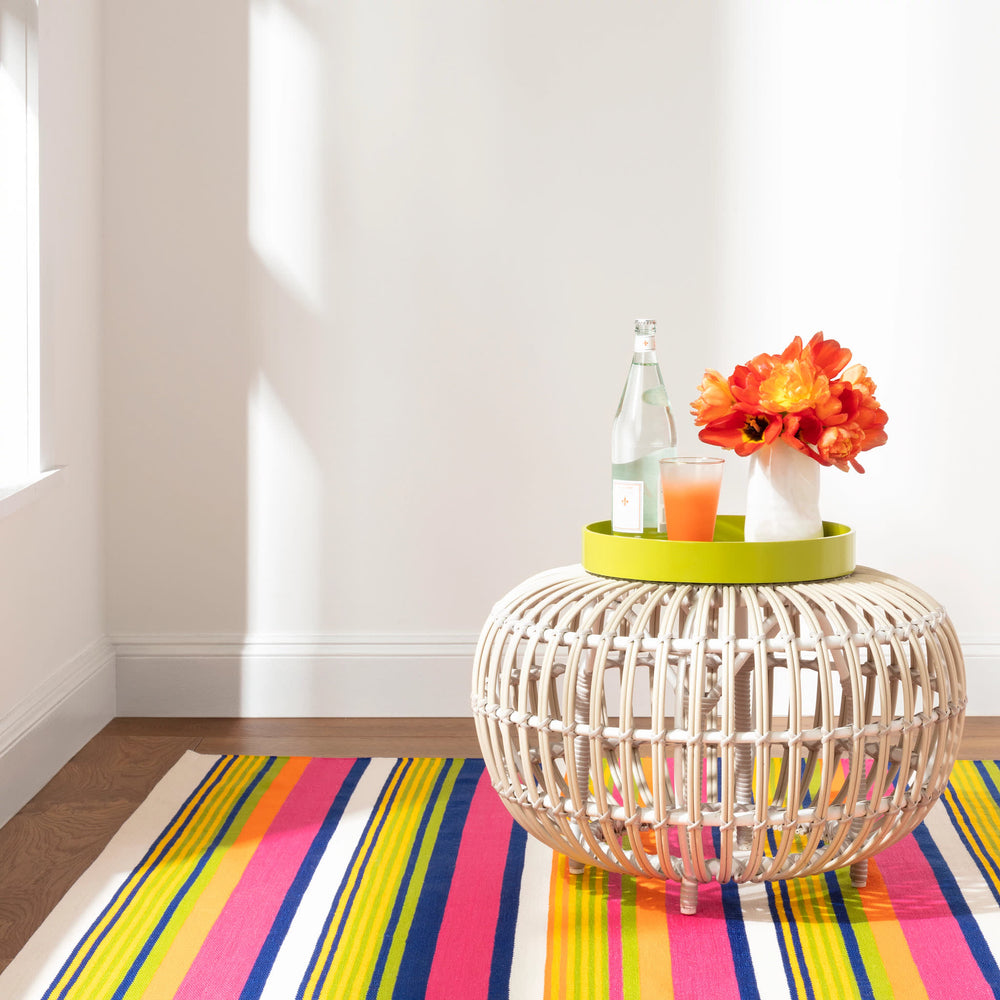 Sunny Stripe Handwoven Indoor/Outdoor Rug | Multi