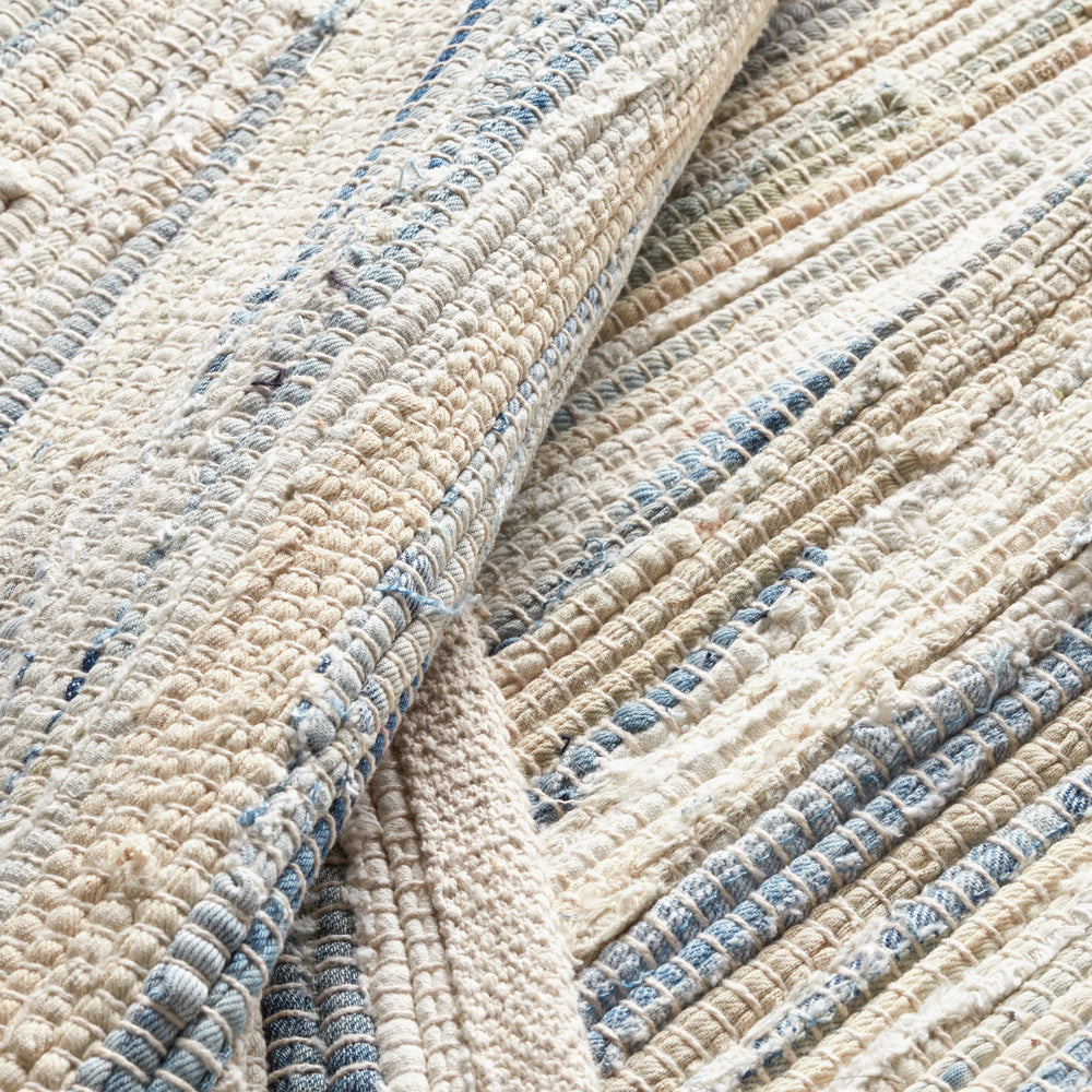 Denim Rag Handwoven Cotton Rug | Blue