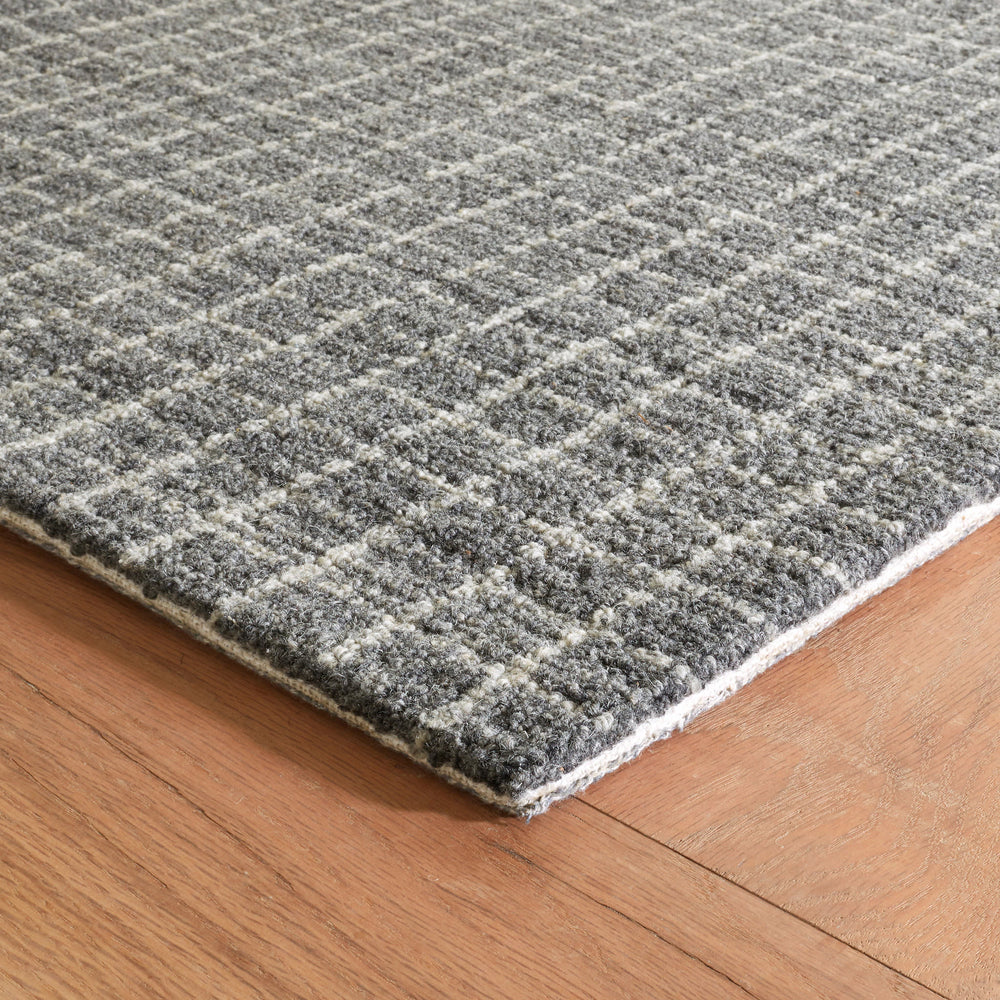 Conall Hand Micro Hooked Wool Rug | Grey