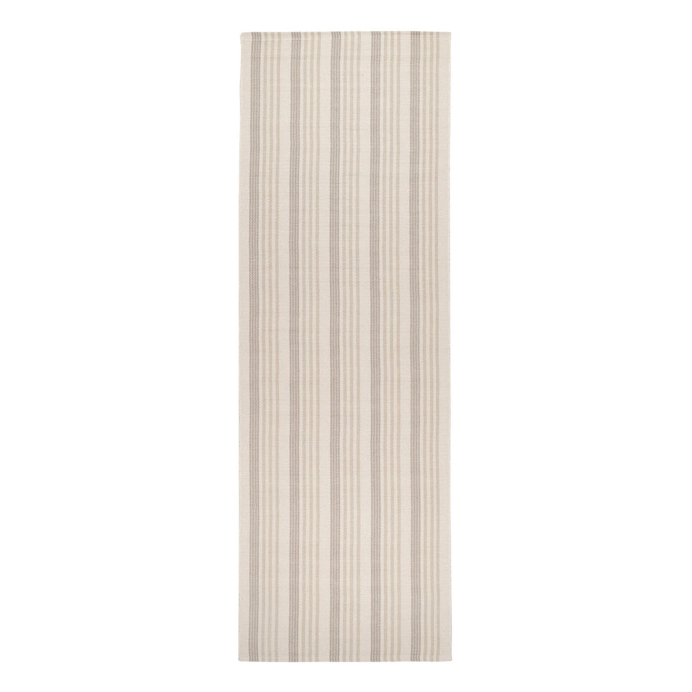 Putney Stripe Handwoven Cotton Rug | Ivory