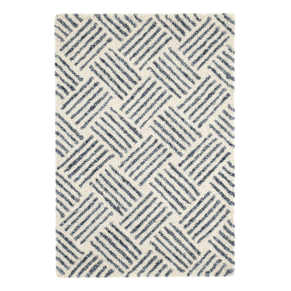 Layers Hand Hooked Wool Rug | Indigo