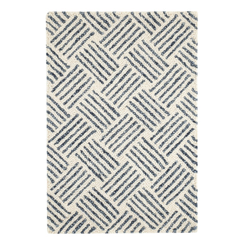 Layers Hand Hooked Wool Rug | Indigo