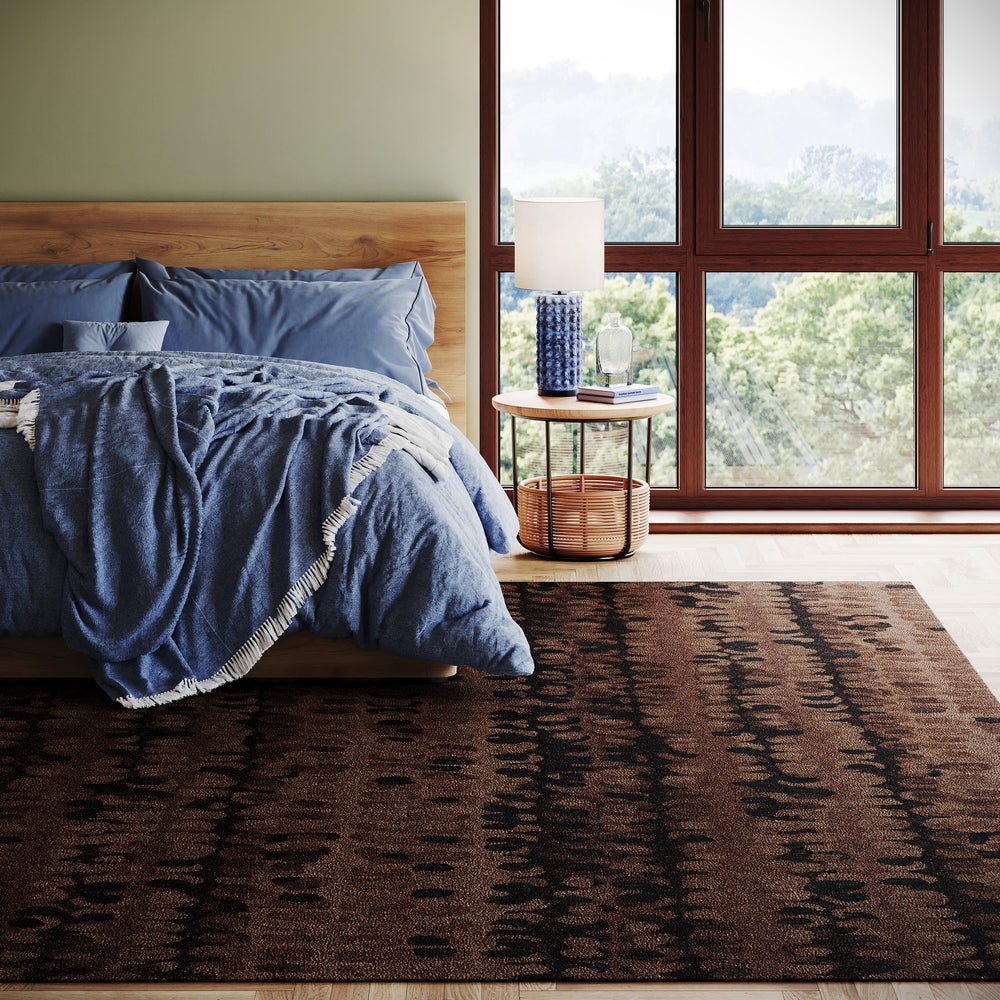 Paint Chip Hand Micro Hooked Wool Rug | Bark