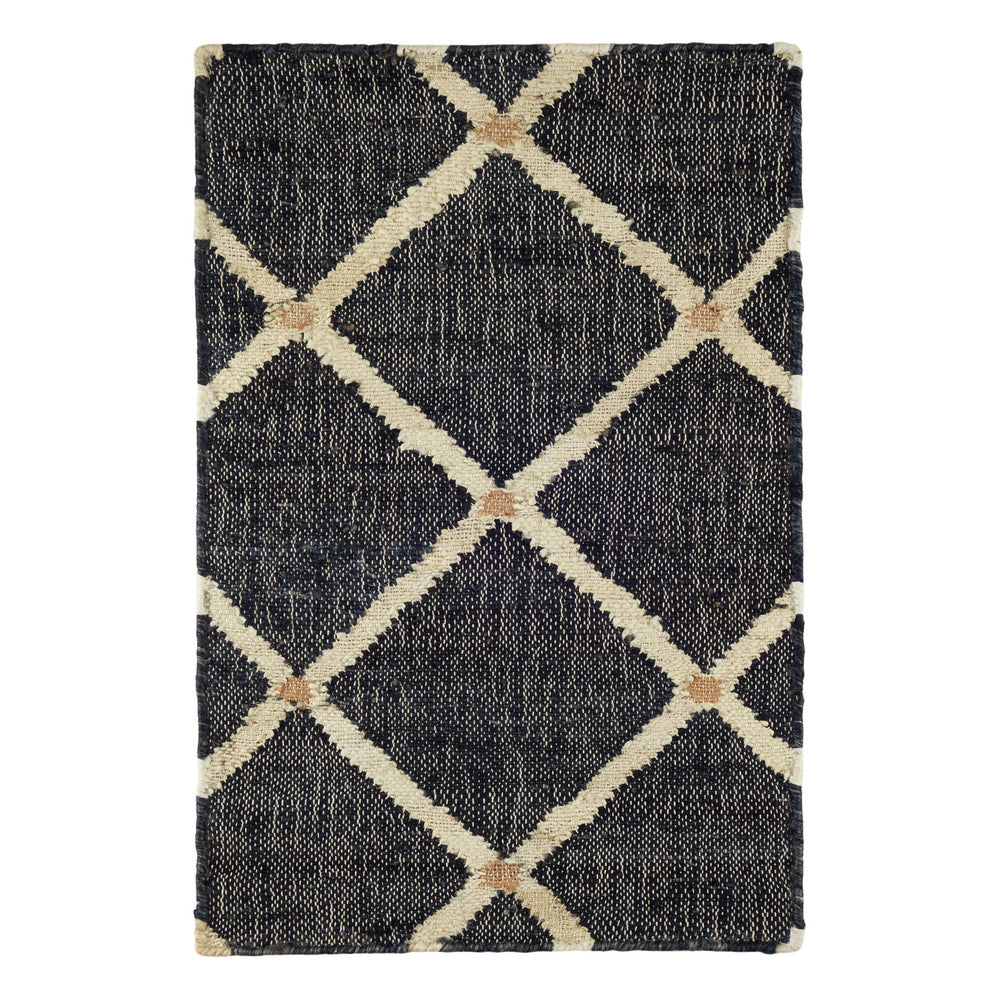 Kali Handwoven Jute Rug | Black