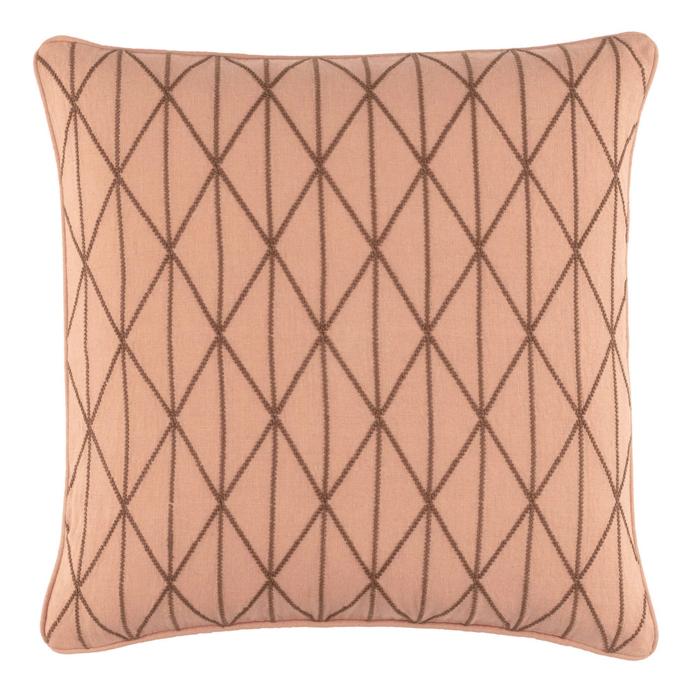 Adger Embroidered Decorative Pillow Cover | Nude