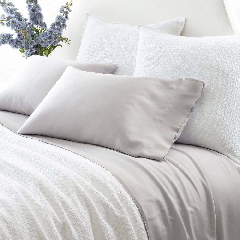 Silken Solid Pillowcases (Pair) | Grey