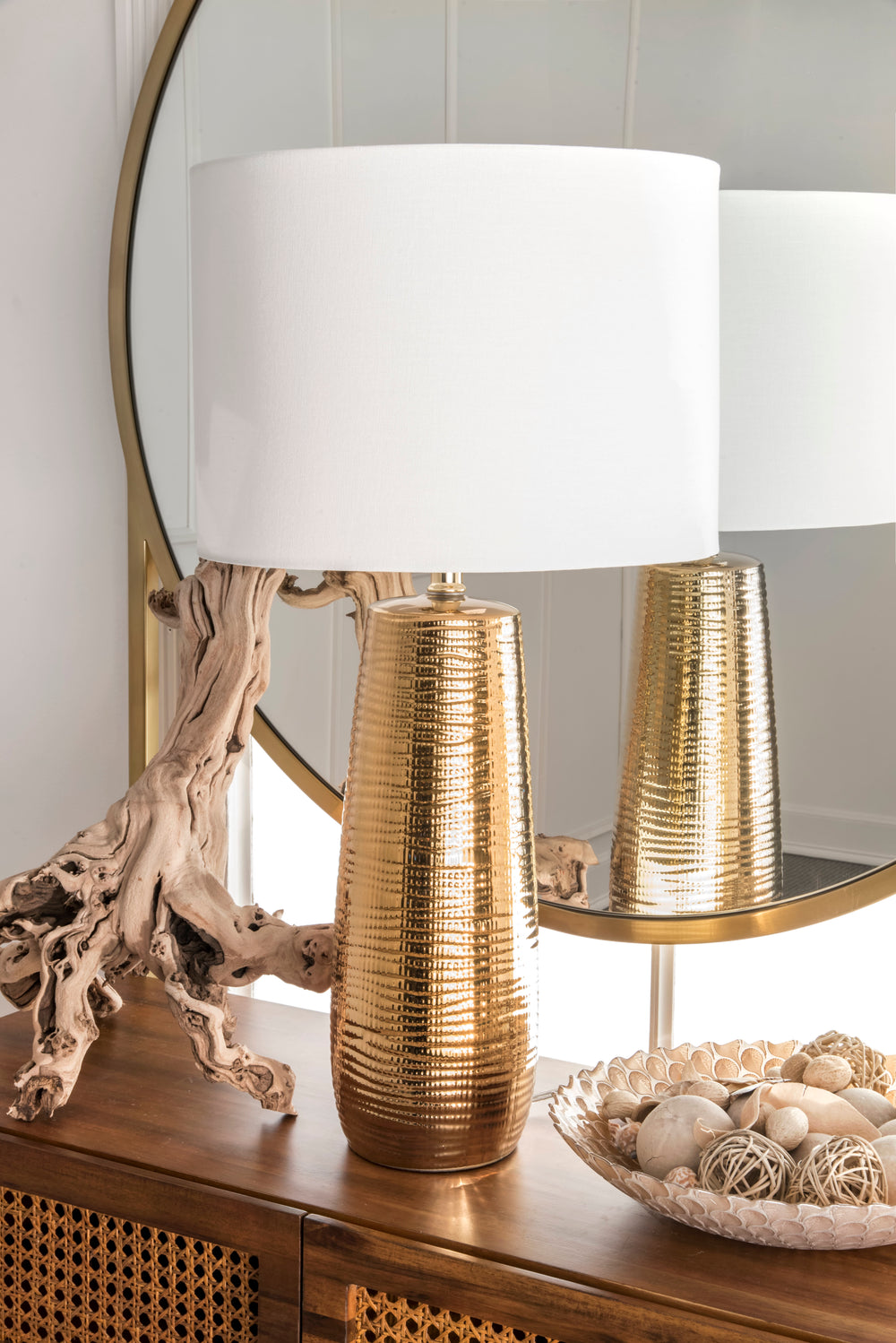 26-Inch Kylie Ceramic Table Lamp | Gold