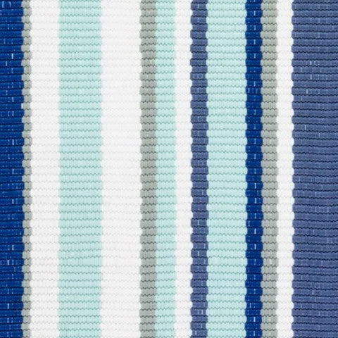 Skyler Stripe Handwoven Indoor/Outdoor Rug Swatch | Blue