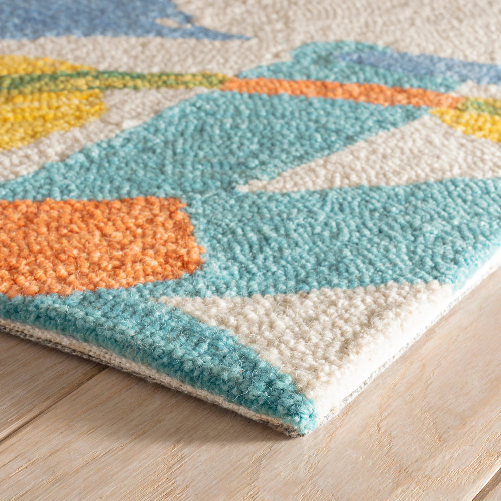 Lily Pad Hand Micro Hooked Wool Rug | Spring