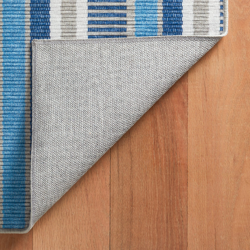Always Greener Machine Washable Rug | Blue/Grey