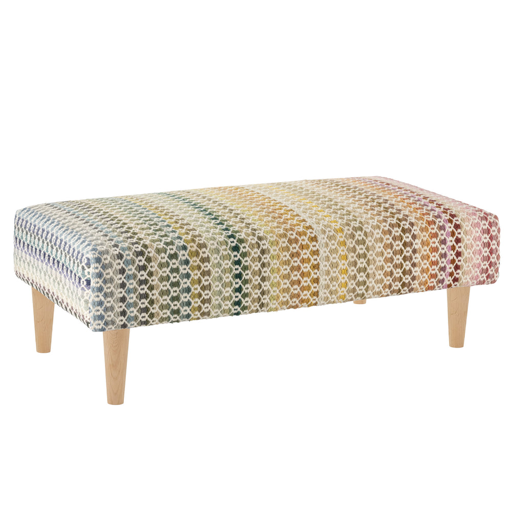 Poppy Multi Custom Rug Ottoman | Multi